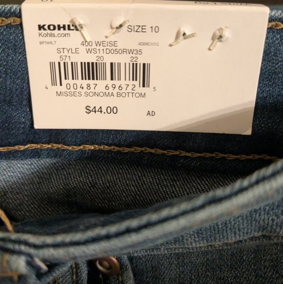 ✨ NWT Sonoma Women's High Rise Wide Leg Jeans; Size: 10 - Picture 5 of 6